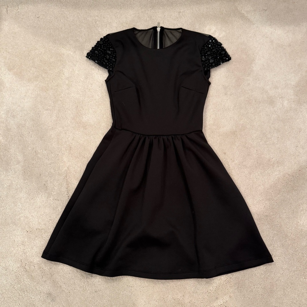 B Darlin Black Dress with Beaded Accents